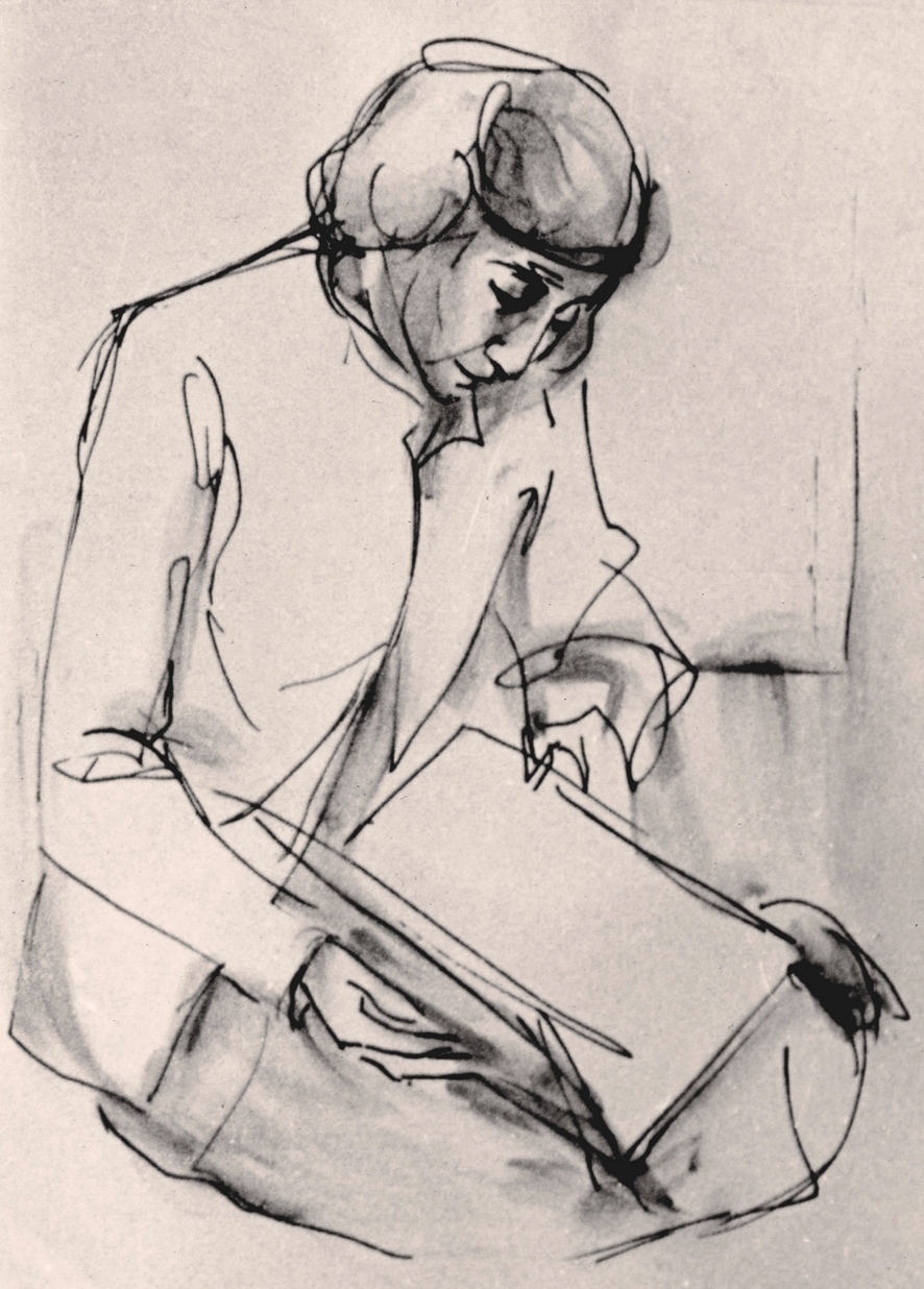 Schizzo di donna - Penna e inchiostro, 1958